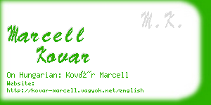 marcell kovar business card